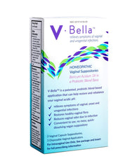 BeBe & Bella V-Bella suppository applicator for quick at-home feminine care.
