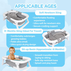 BEBELEH shower cushion and support for gentle rinsing and snug positioning.