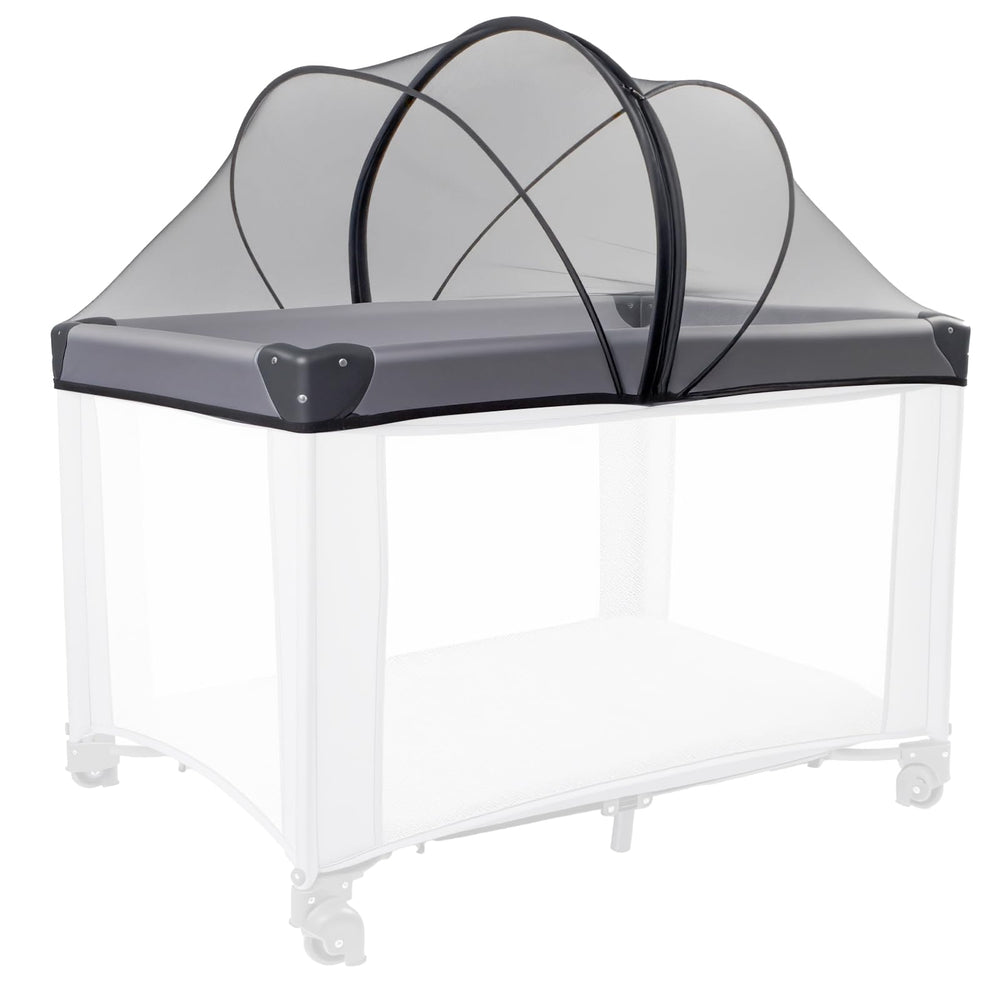 BEBONO mosquito net for Pack N Play covers baby area with insect protection.