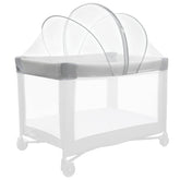 BEBONO mosquito net for Pack N Play covers the playpen and protects baby.