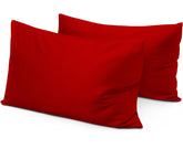 Beddingstar travel pillow case 14x20 red with zipper closure, ideal for travel storage.