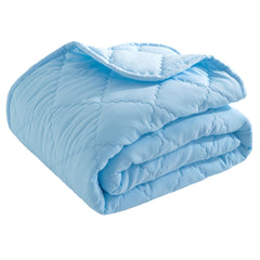 BEDSUM Aqua toddler comforter full view for nursery bedding