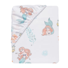 Bedtime Originals Ariel bubbles print enhances bedtime storytelling vibes.
