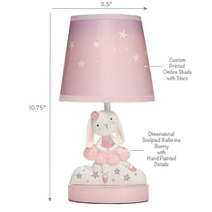 Bedtime Originals hand-painted bunny lamp — charming centerpiece that adds warmth to any nursery.