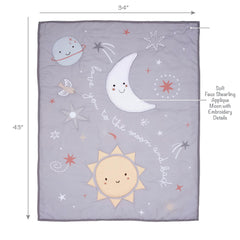 Bedtime Originals Little Star decorative crib skirt adds playful moons and suns to nursery.