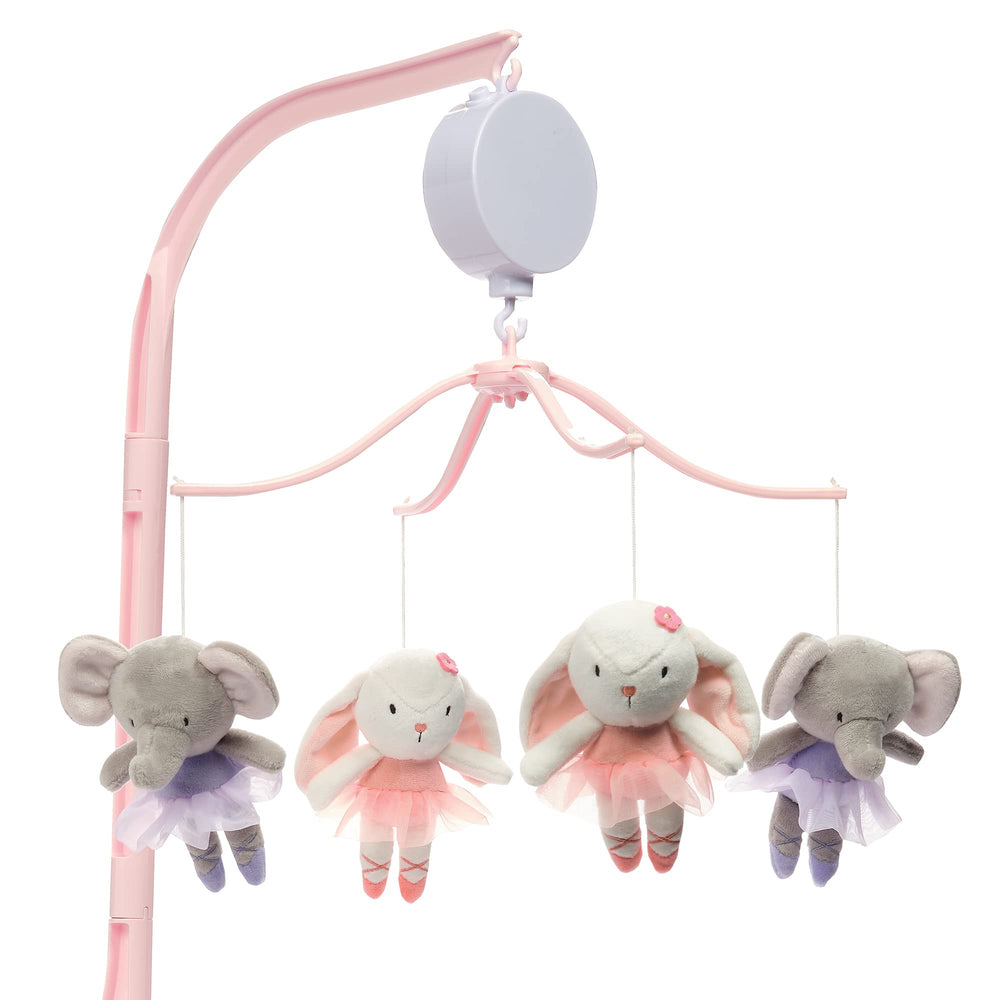 Bedtime Originals Tiny Dancer mobile pink elephants promote visual tracking for babies