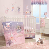 Bedtime Originals Tiny Dancer quilt with velour bunny applique