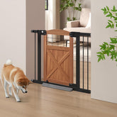 beenbkks barn-door dog gate illustrates a sturdy indoor barrier for pets