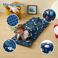 Removable pillow feature adds comfort for nap time.