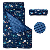 Beeweed Toddler Nap Mat with roll-up design for easy transport.