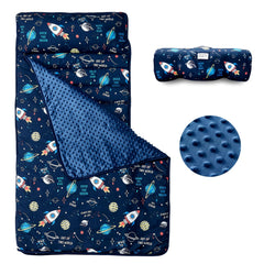 Beeweed Toddler Nap Mat with roll-up design for easy transport.