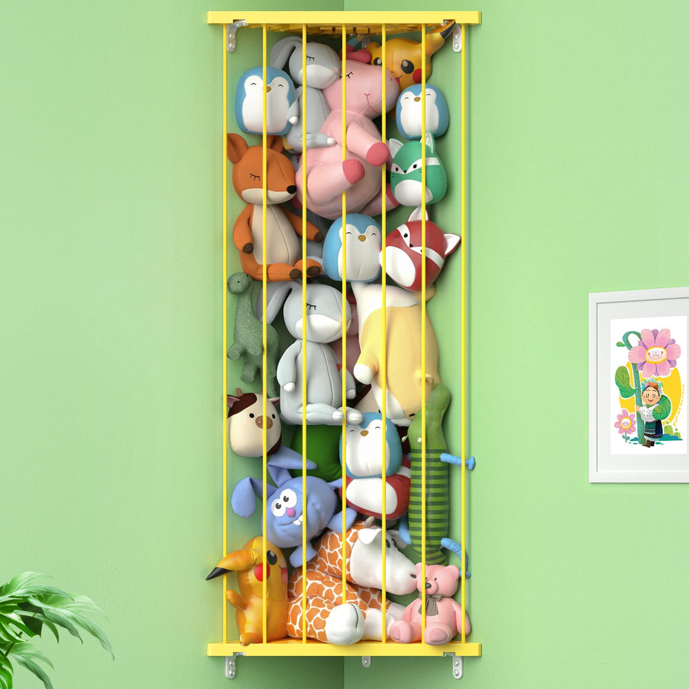 Befayoo corner stuffed animal storage 75inch keeps toys organized and space-efficient