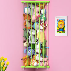 Befayoo stuffed animal storage corner organizer in green, adjustable length for versatile toy storage