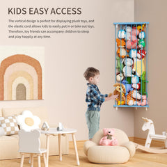 Befayoo vertical organizer with elastic ropes prevents plush drops