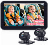 Befumly 2-Kids Baby Car Camera front view offers clear dual monitoring for twins.