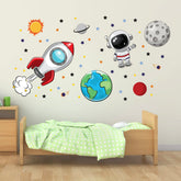Beharcolors space wall decal astronaut design for nurseries; easy to apply.