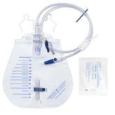 BeHerk urinary drainage bag with 2000 mL capacity for extended use.