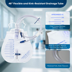 BeHerk bag showing anti-reflux chamber for stable drainage.