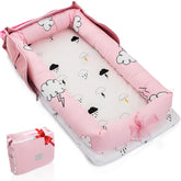 Beiara baby lounger with breathable cotton for cool, comfy naps