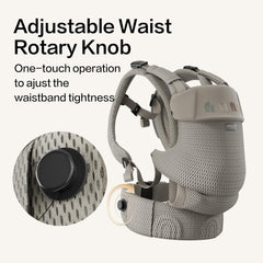 BEIESTATE Rainbow Carrier demonstrates ergonomic hip posture support
