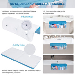 beiens bath kneeler suction cups non-slip bottom keeps mat in place during splashes
