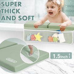 Beiens kneeler showing large toy storage pockets keep toys within reach.