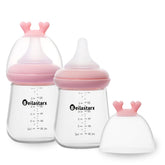 Beilastarx glass baby bottle anti colic design supports comfortable feeding