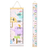 Beinou baby growth chart on canvas with wood frame for nursery decor and height tracking.