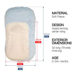 Beisurznga baby lounger showing machine-washable design.
