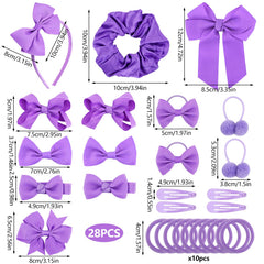Bekecidi purple bow headband adds cute style for events.