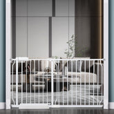 BELABB extra wide gate in white with two-way operation for easy entry