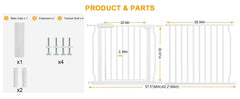 BELABB pressure-mounted gate shows tool-free installation for stairs and doorways