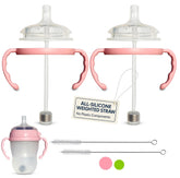 BelBeyo straw top nipple for Comotomo bottles enables a smooth transition to straw drinking