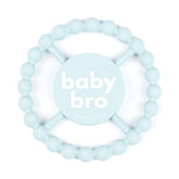 Bella Tunno Baby Bro teether: 4.5-inch round silicone for easy grasping.