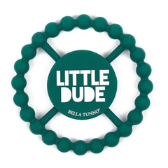 Bella Tunno Little Dude teether with round beads for easy grip and soothing gums.
