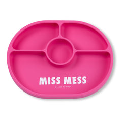 Bella Tunno Miss Mess suction plate on a highchair tray prevents slips.