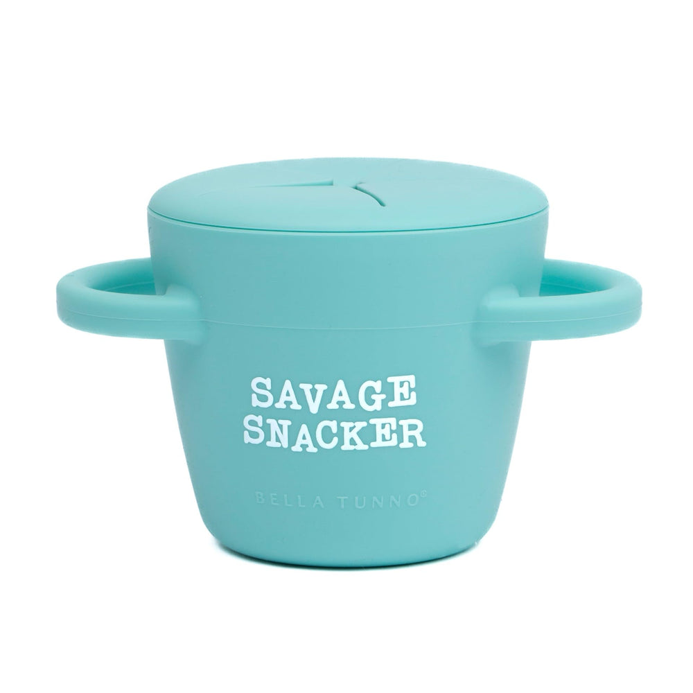 Bella Tunno Savage Snacker snack cup for toddlers with spill-free design and easy grip.