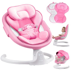 Bellababy Bluetooth baby swing pink soothing infants with calm motion