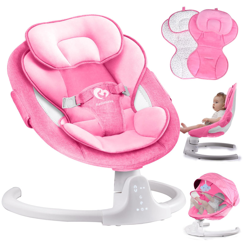Bellababy bluetooth-baby-swing-seat keeps infants secure and comfortable