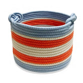 Bellar small rope basket flatlay with rainbow weave for stylish organization