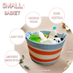 Bellar small rope basket nursery setup keeps toys and essentials neatly within reach