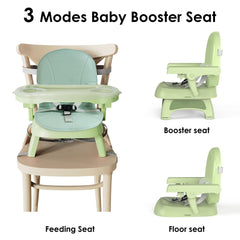 Bella's Friends 3-in-1 booster seat at the dining table for family meals.