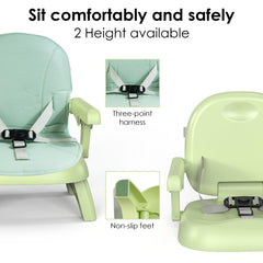 Bella's Friends 3-in-1 booster with removable dishwasher-safe tray for quick cleanup.