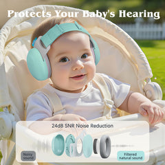Bella's Friends Baby Ear Protection stretch headband prevents forehead pressure on infants