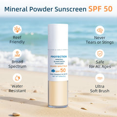 Bella's Friends compact travel size sunscreen powder, perfect for on-the-go protection.