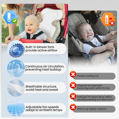Bella's Friends cooling pad side attachment for easy fastening to car seats