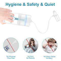 Quiet operation helps babies rest while using Bella's Friends aspirator.