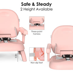 Bella’s Friends three-point harness with adjustable straps.