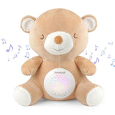 BELLOCHIDDO teddy-bear-soother-soft-plush plush texture comforts newborns at bedtime.