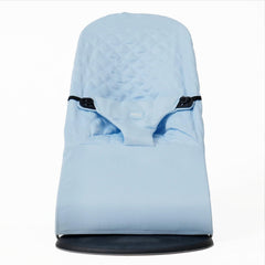 Belltop fabric seat cover for Bouncer in soft blue delivers cozy comfort for delicate baby skin